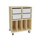 IRIS Pupil�s storage with 4 medium trays, H-915 W-700 D-450