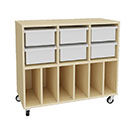 IRIS Pupil�s storage with 6 medium trays, H-915 W-1040 D-450