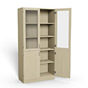 IRIS High cabinet 5A4 H2100 W1000 D600, 2A4 doors lower, 3A4 glass doors upper