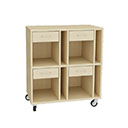 IRIS Pupil�s storage 4 rooms with drawer, open section and side pocket, H-915 W-810 D-400