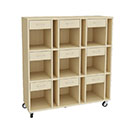 IRIS Pupil�s storage 9 rooms with drawer, open section and side pocket, H-1310 W-1205 D-400