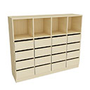 IRIS Merchant counter, H-1310 W-1600 D-418, 16 drawers